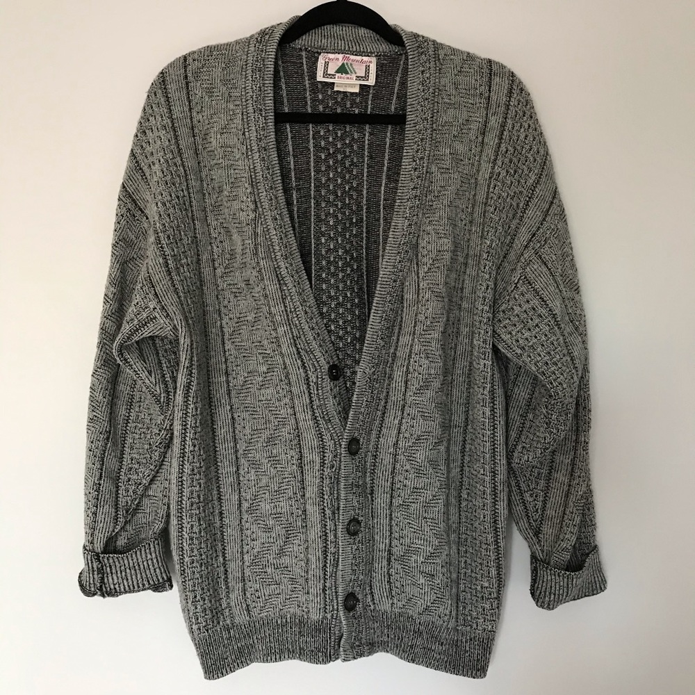 Green Mountain grey knitted sweater